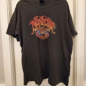 Lucky Brand Nashville Guitars Classic Black Men's T-Shirt Size XL
